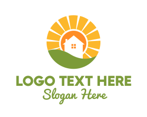 Sun - Sunset House Village logo design