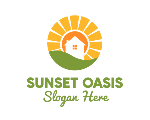 Sunset House Village logo design