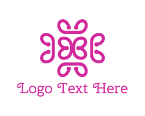 Pink - Pink Abstract Butterfly logo design