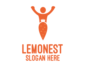 Orange Carrot Human Logo