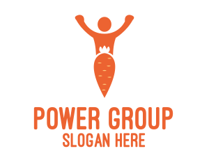 Orange Carrot Human Logo