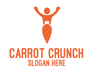 Carrot - Orange Carrot Human logo design