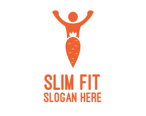 Diet - Orange Carrot Human logo design