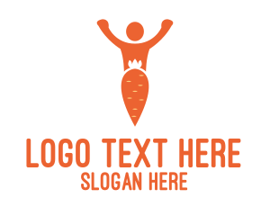 Orange Carrot Human Logo