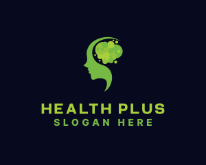 Mental Health Brain logo design