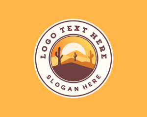 Emblem - West Desert Landscape logo design