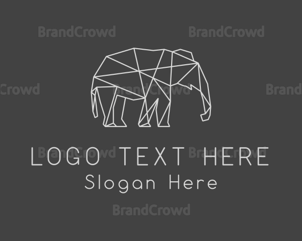 Geometric Elephant Safari Logo