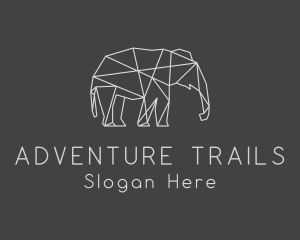 Geometric Elephant Safari logo design