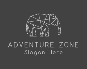 Geometric Elephant Safari logo design