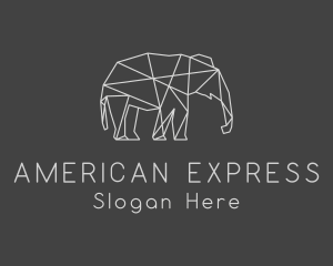 Geometric Elephant Safari logo design