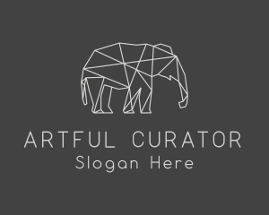 Geometric Elephant Safari logo design