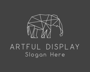 Geometric Elephant Safari logo design