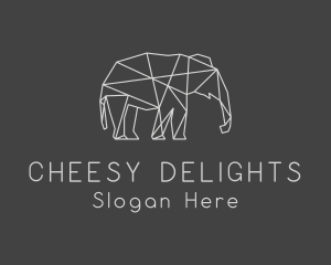 Geometric Elephant Safari logo design