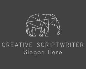 Geometric Elephant Safari logo design