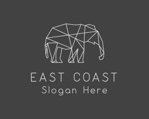 Geometric Elephant Safari logo design