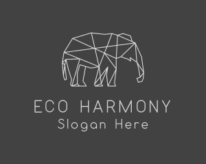 Biodiversity - Geometric Elephant Safari logo design