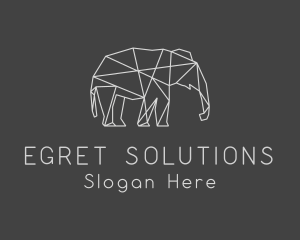 Geometric Elephant Safari logo design