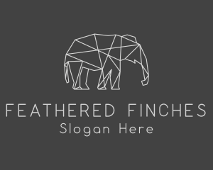 Geometric Elephant Safari logo design