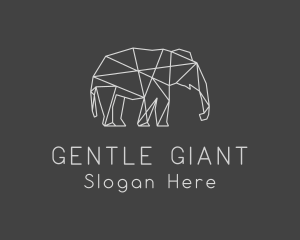 Elephant - Geometric Elephant Safari logo design