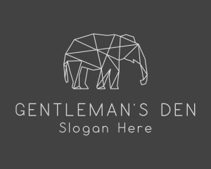 Geometric Elephant Safari logo design