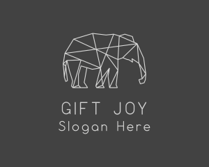 Geometric Elephant Safari logo design