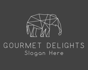 Geometric Elephant Safari logo design