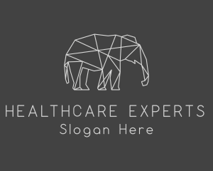 Geometric Elephant Safari logo design