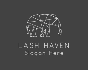 Geometric Elephant Safari logo design