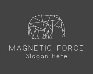 Geometric Elephant Safari logo design