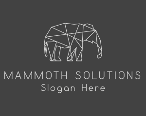 Geometric Elephant Safari logo design