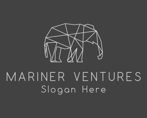 Geometric Elephant Safari logo design