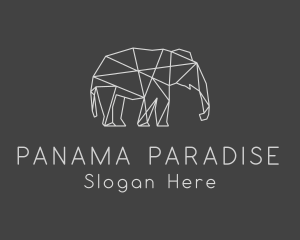 Geometric Elephant Safari logo design