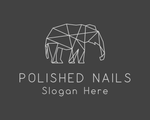 Geometric Elephant Safari logo design