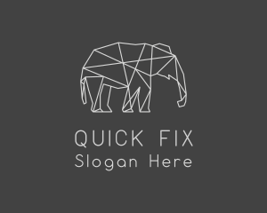 Geometric Elephant Safari logo design