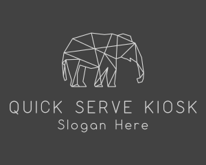 Geometric Elephant Safari logo design