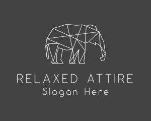 Geometric Elephant Safari logo design