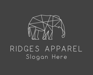 Geometric Elephant Safari logo design