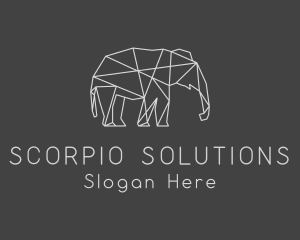 Geometric Elephant Safari logo design