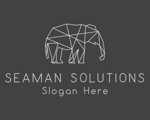 Geometric Elephant Safari logo design