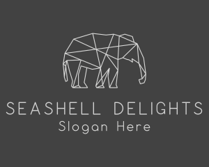 Geometric Elephant Safari logo design