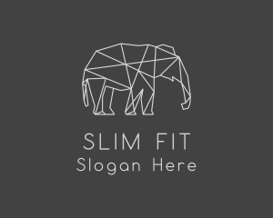 Geometric Elephant Safari logo design