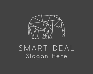 Geometric Elephant Safari logo design