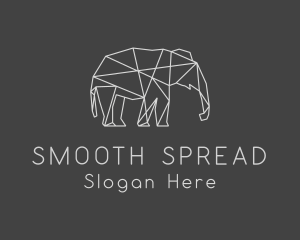 Geometric Elephant Safari logo design