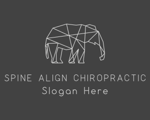 Geometric Elephant Safari logo design