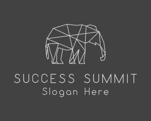 Geometric Elephant Safari logo design