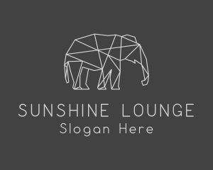 Geometric Elephant Safari logo design