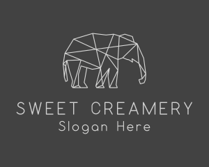 Geometric Elephant Safari logo design