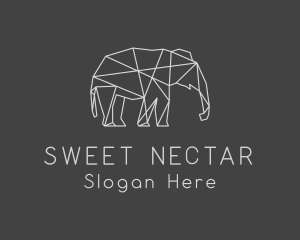 Geometric Elephant Safari logo design