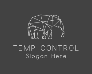 Geometric Elephant Safari logo design