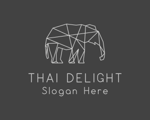 Thailand - Geometric Elephant Safari logo design